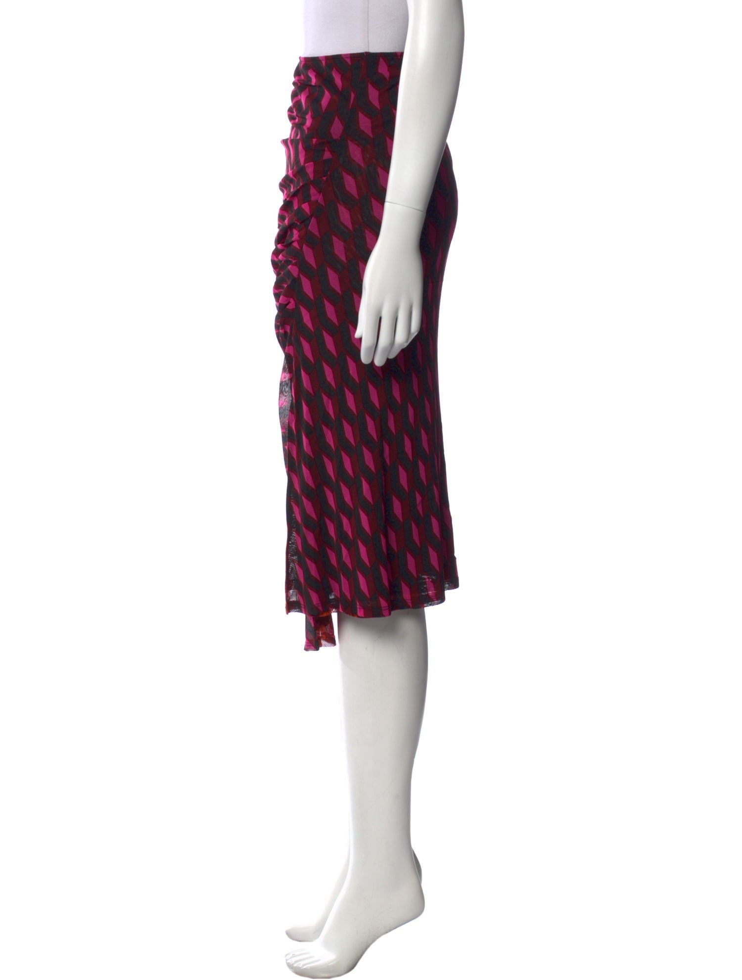 Diane von Furstenberg Printed Midi Length Skirt