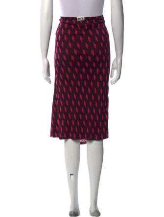 Diane von Furstenberg Printed Midi Length Skirt