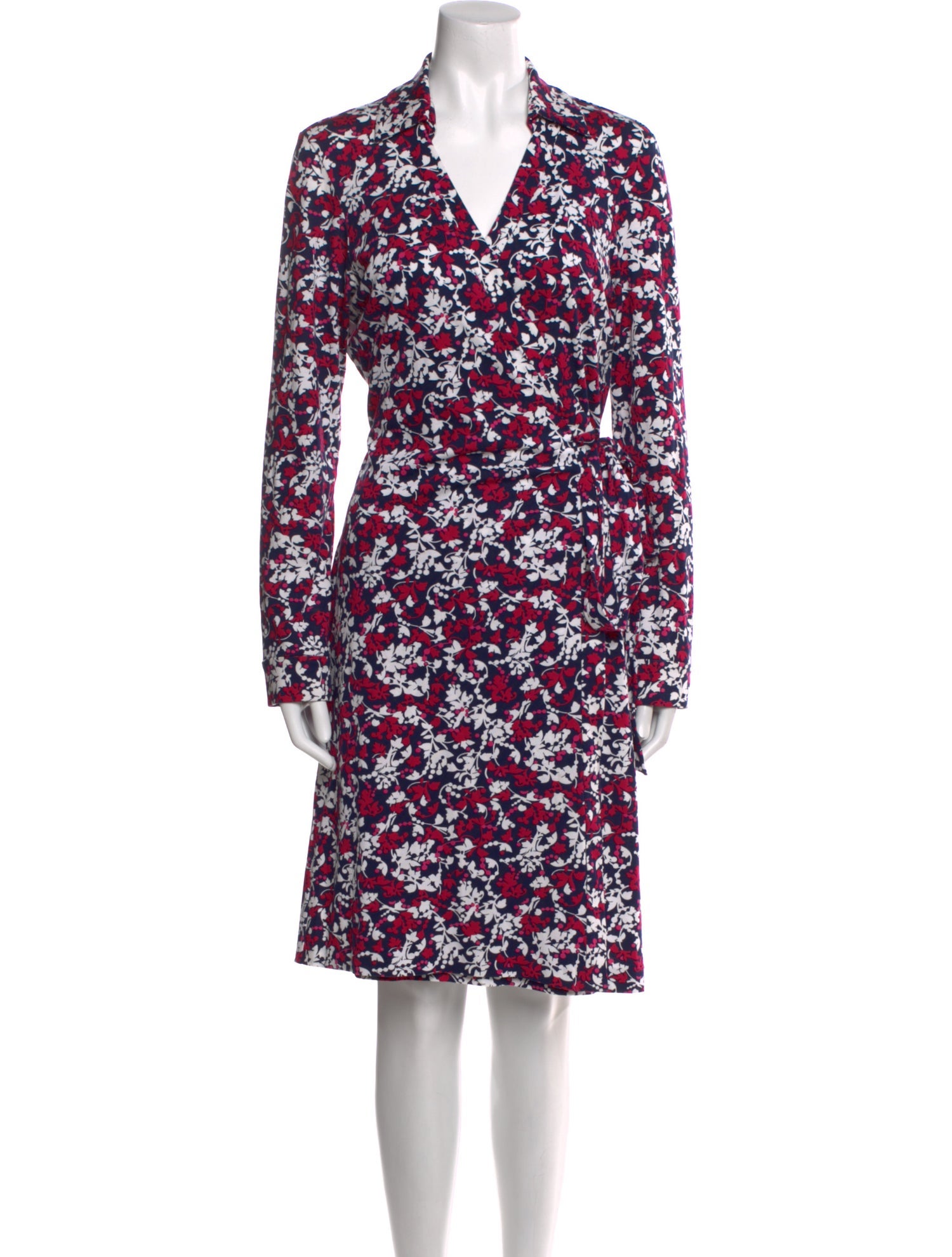 Diane von Furstenberg Floral Print Knee-Length Dress