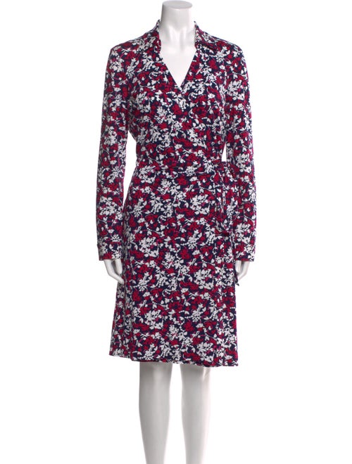 Diane von Furstenberg Floral Print Knee-Length Dress