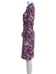 Diane von Furstenberg Floral Print Knee-Length Dress