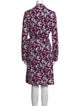 Diane von Furstenberg Floral Print Knee-Length Dress