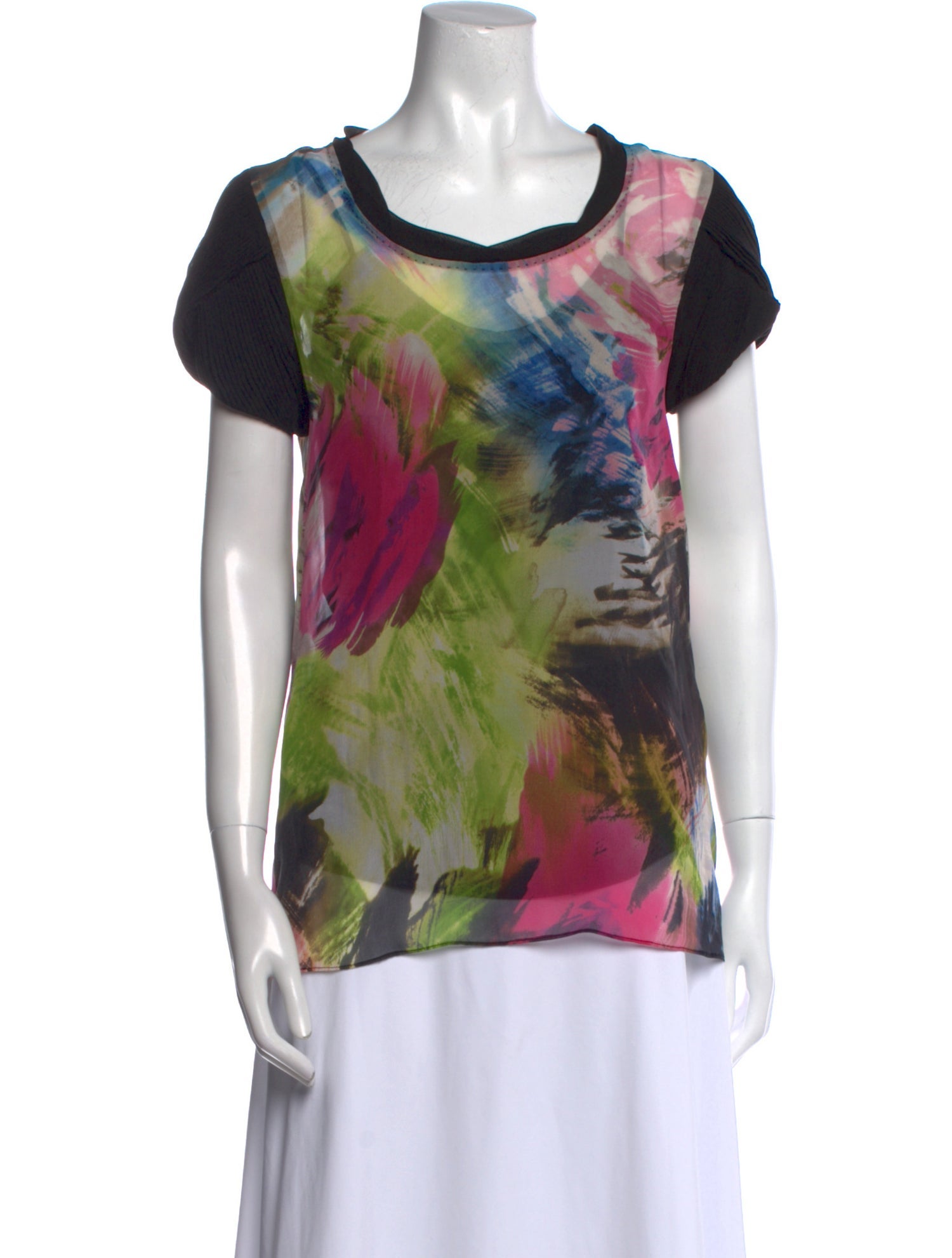 Diane von Furstenberg Silk Printed T-Shirt