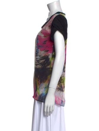 Diane von Furstenberg Silk Printed T-Shirt