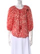 Diane von Furstenberg Printed Crew Neck Blouse