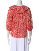 Diane von Furstenberg Printed Crew Neck Blouse