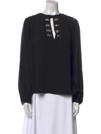 Diane von Furstenberg Silk Crew Neck Blouse