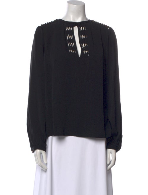 Diane von Furstenberg Silk Crew Neck Blouse