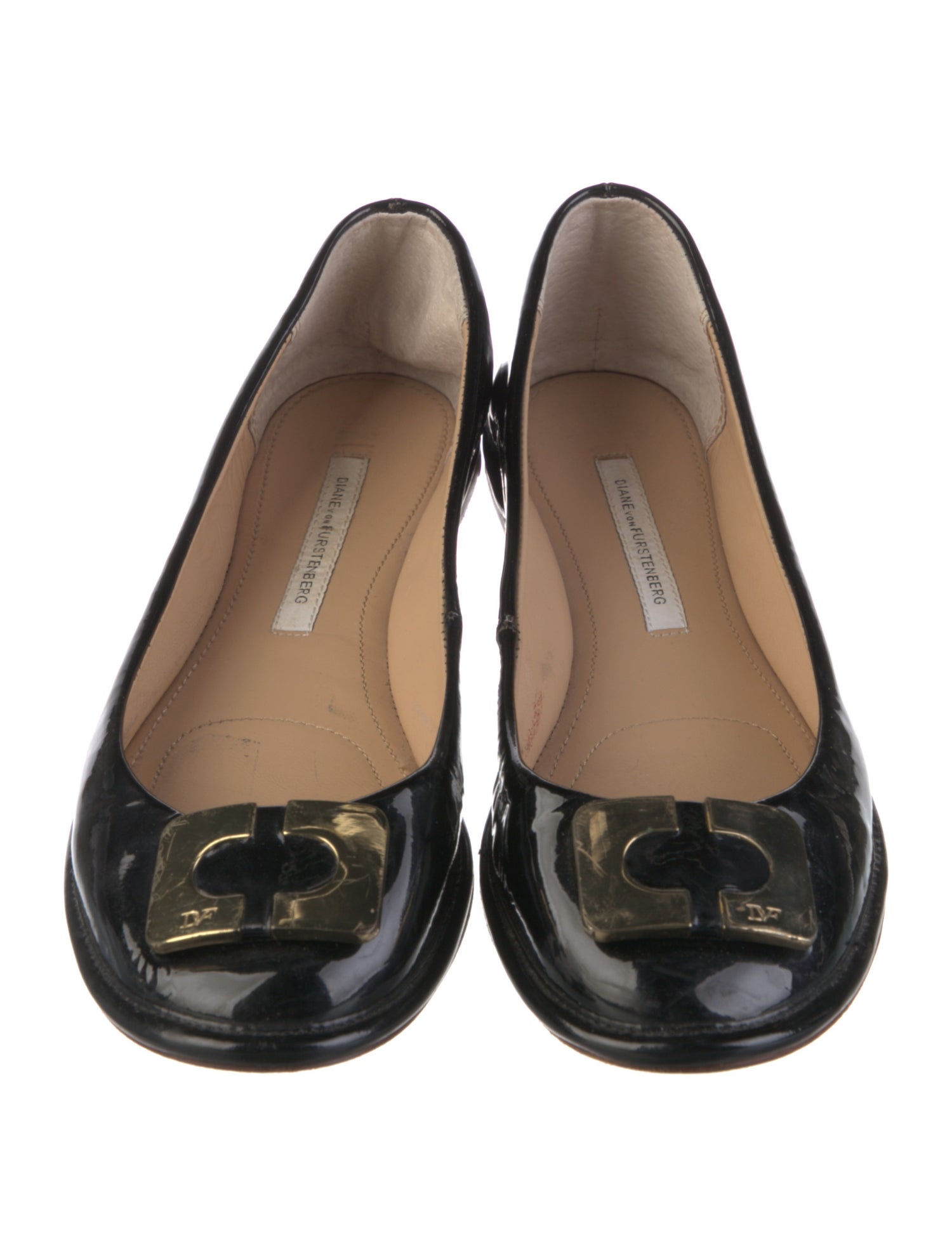 Diane von Furstenberg Patent Leather Ballet Flats