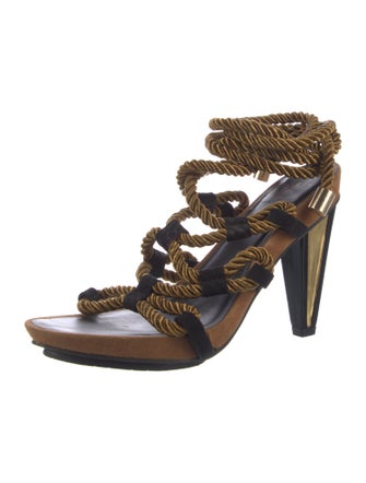 Diane von Furstenberg Suede Printed Sandals