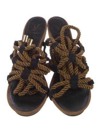 Diane von Furstenberg Suede Printed Sandals