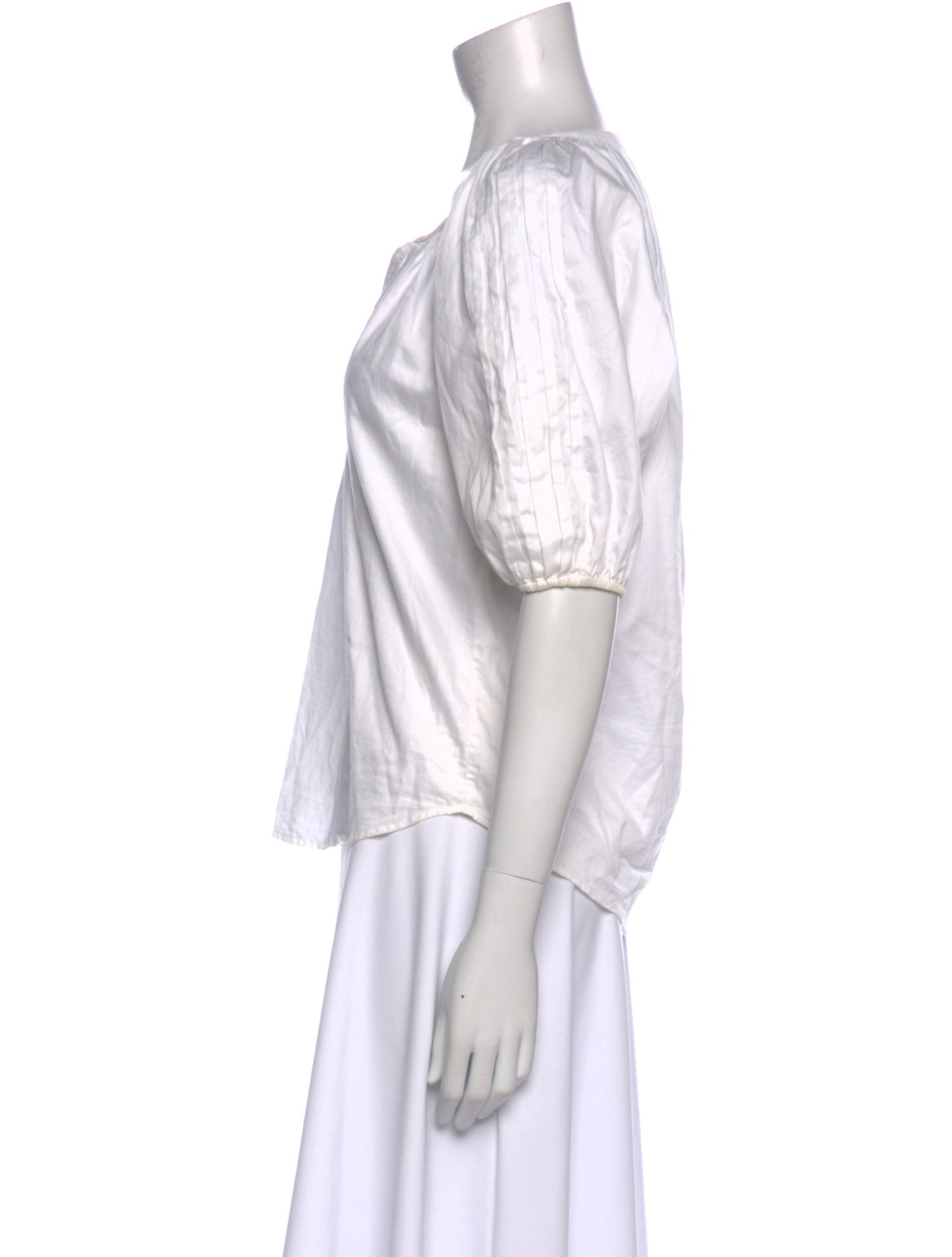 Diane von Furstenberg V-Neck Three-Quarter Sleeve Blouse