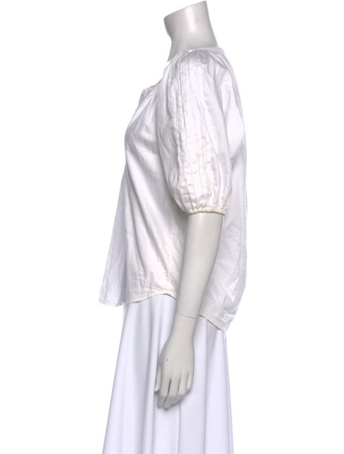 Diane von Furstenberg V-Neck Three-Quarter Sleeve Blouse