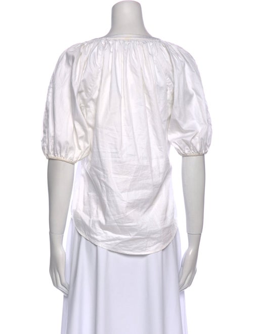 Diane von Furstenberg V-Neck Three-Quarter Sleeve Blouse