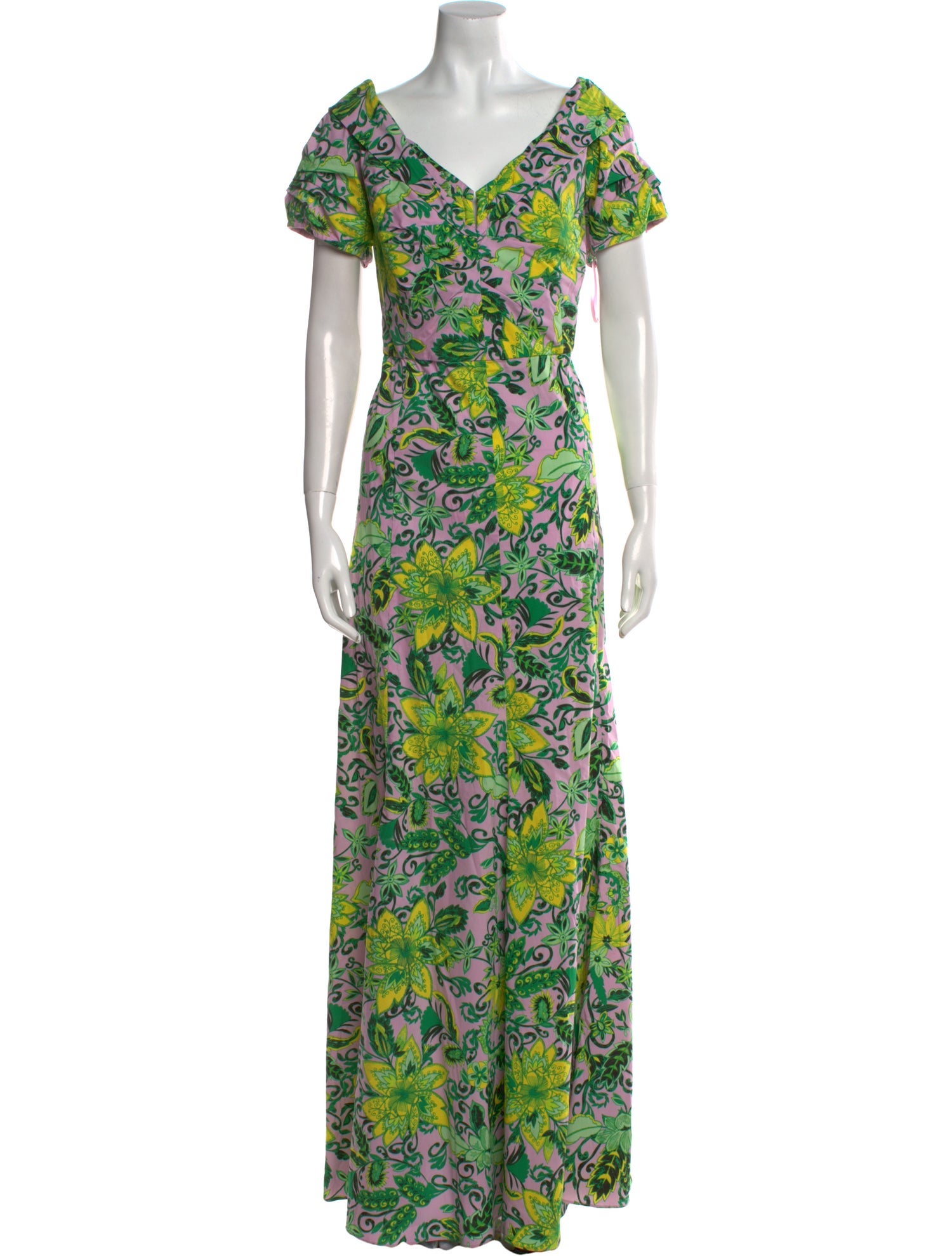 Diane von Furstenberg Floral Print Long Dress w/ Tags