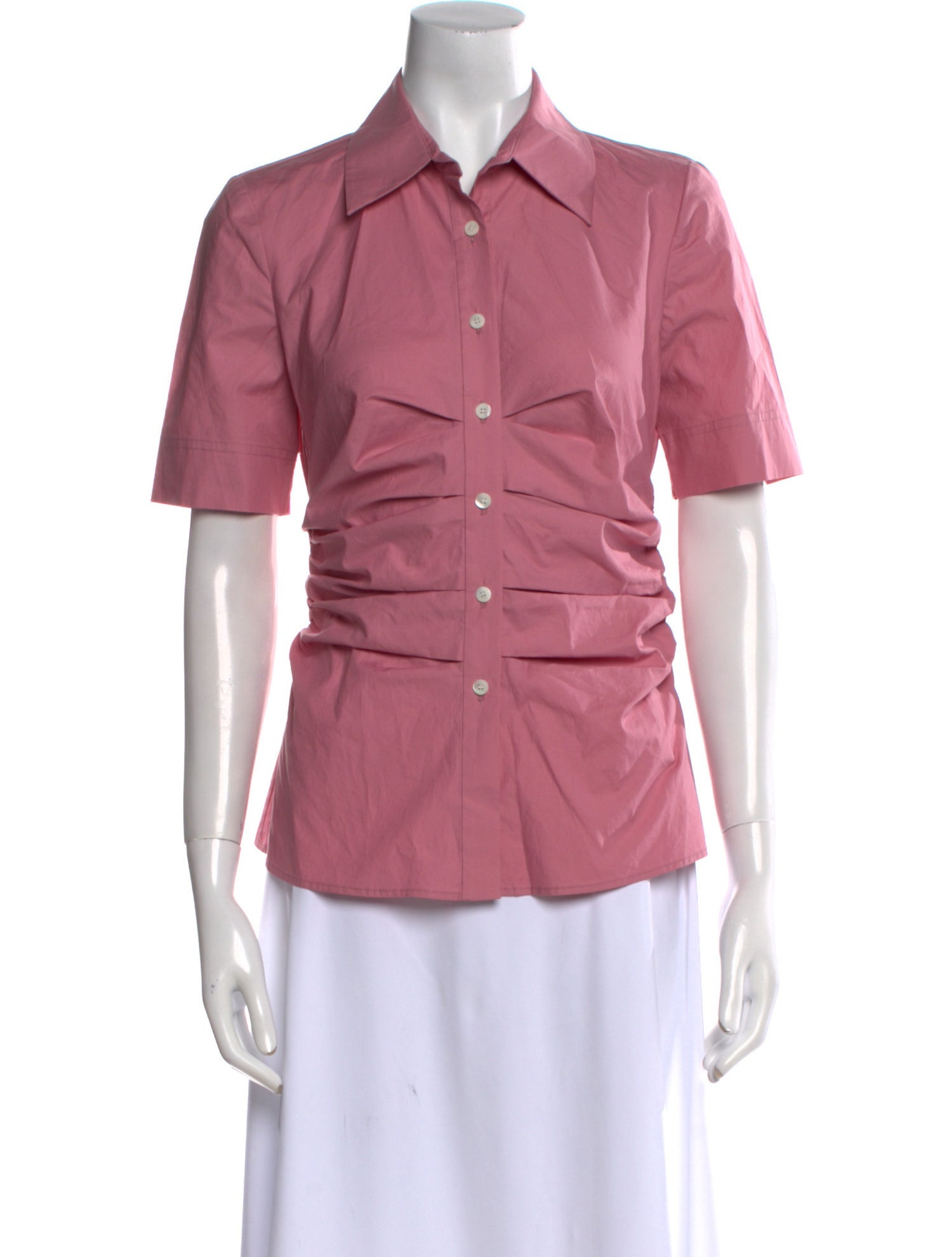 Diane von Furstenberg Short Sleeve Button-Up Top