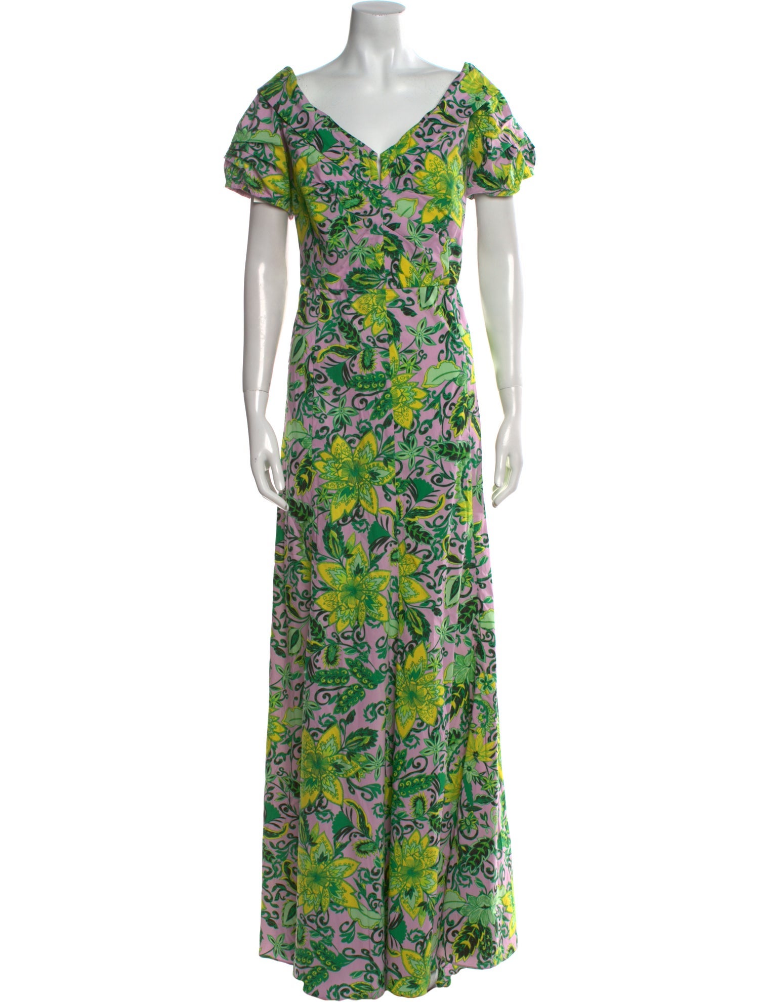 Diane von Furstenberg Floral Print Long Dress w/ Tags