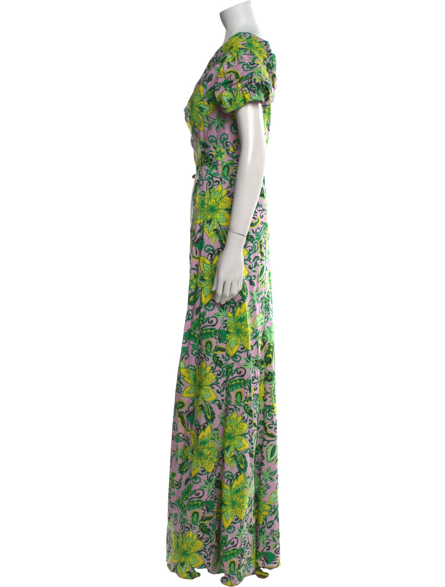 Diane von Furstenberg Floral Print Long Dress w/ Tags