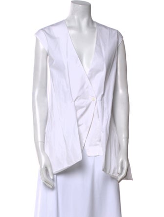 Diane von Furstenberg V-Neck Sleeveless Blouse