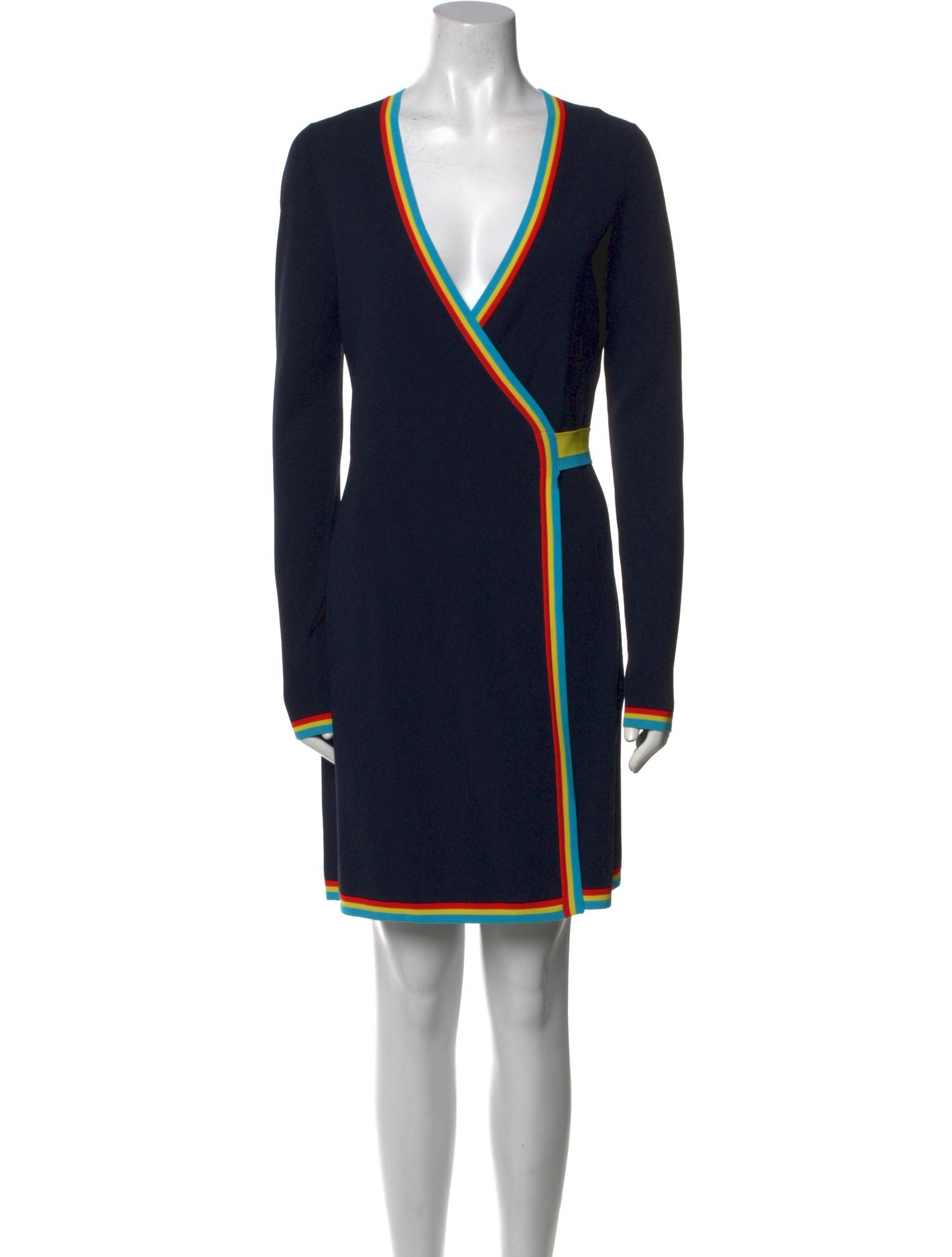 Diane von Furstenberg Colorblock Pattern Mini Dress