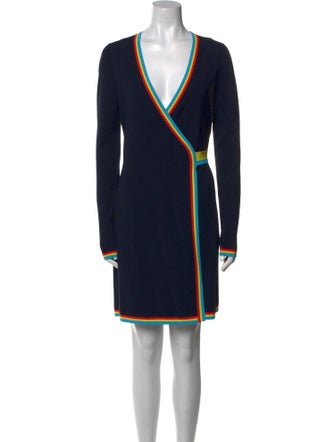 Diane von Furstenberg Colorblock Pattern Mini Dress