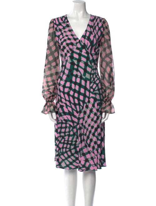 Diane von Furstenberg Printed Midi Length Dress