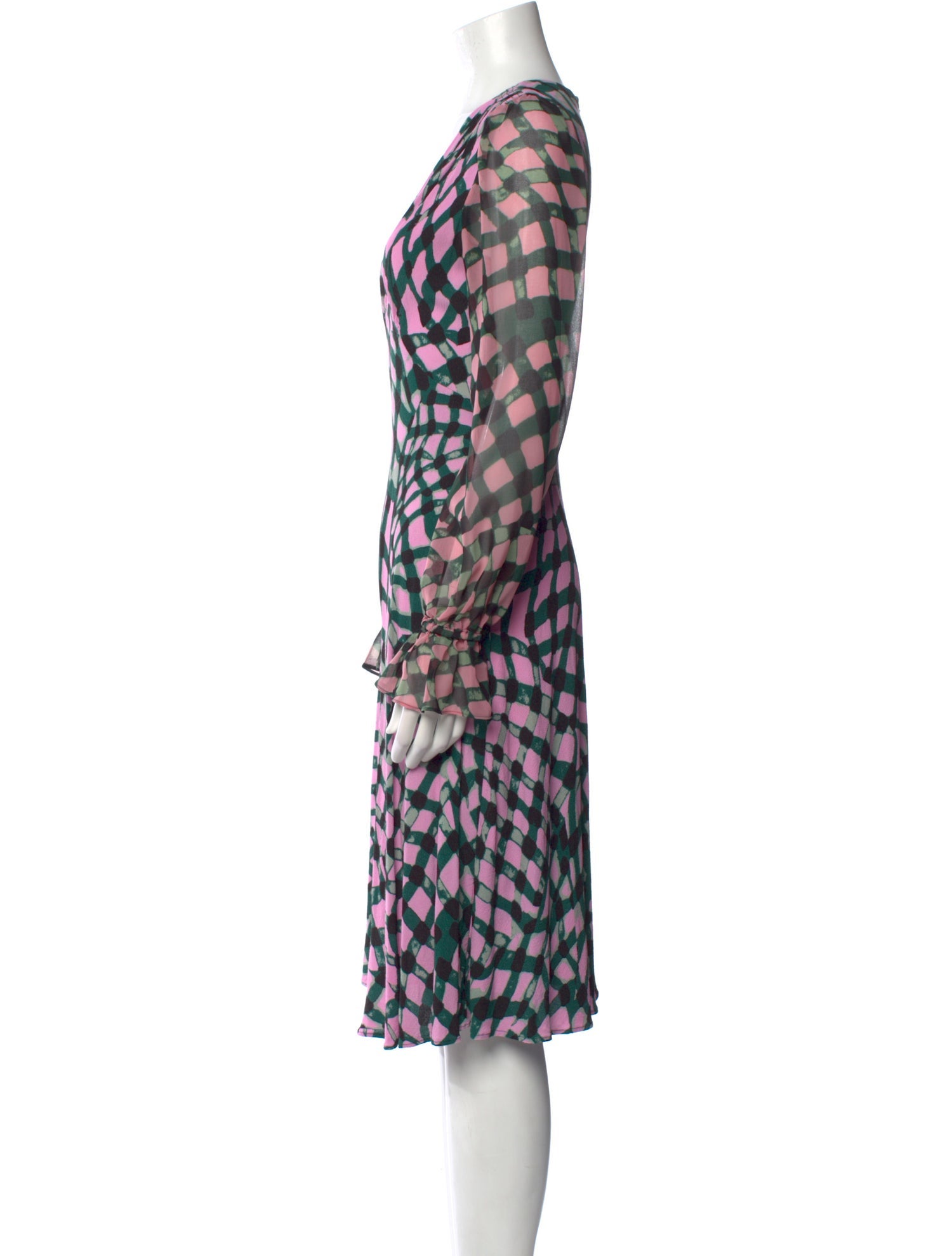 Diane von Furstenberg Printed Midi Length Dress