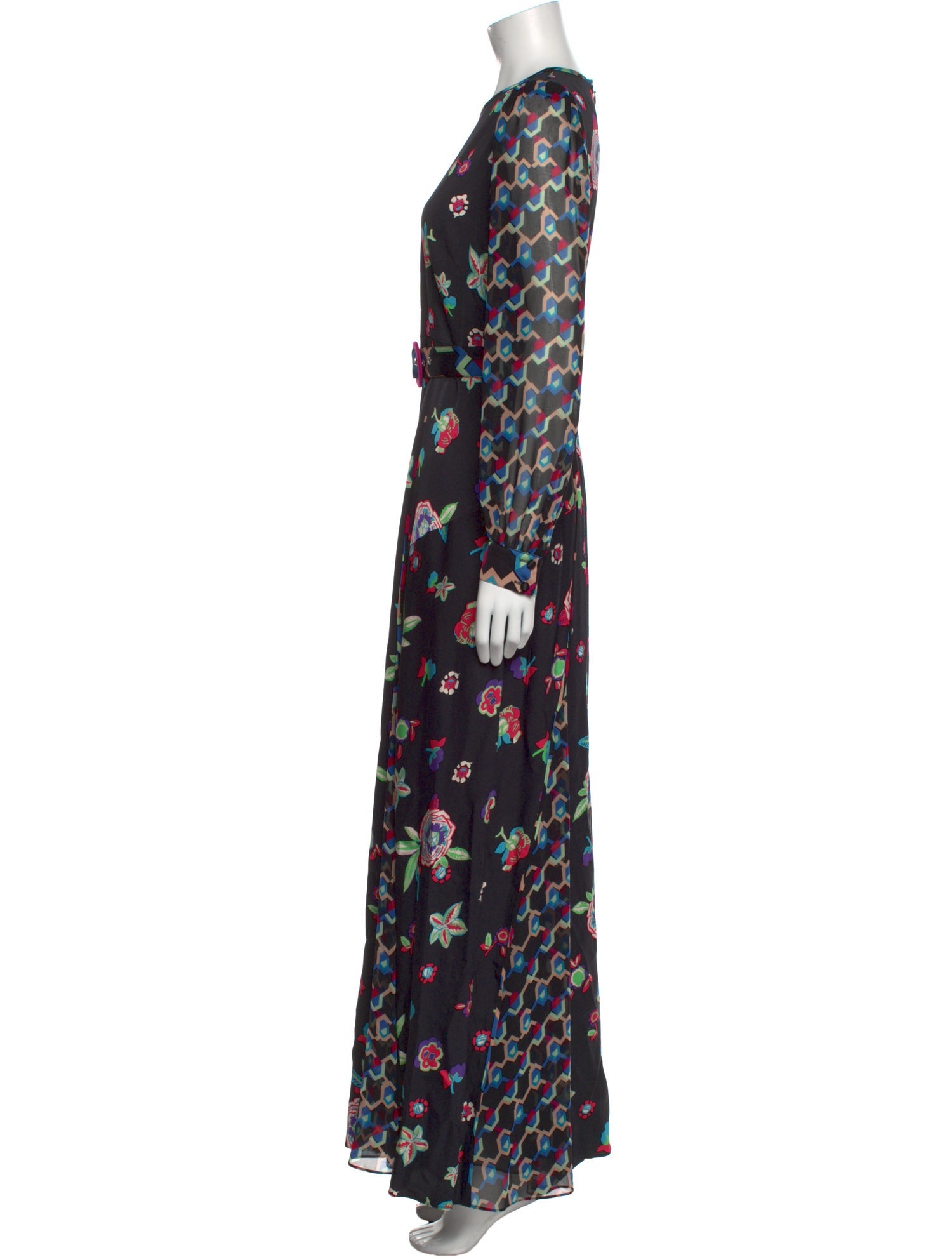 Diane von Furstenberg Floral Print Long Dress