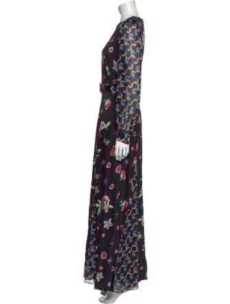 Diane von Furstenberg Floral Print Long Dress