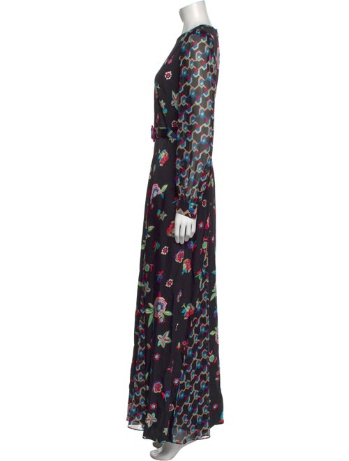 Diane von Furstenberg Floral Print Long Dress