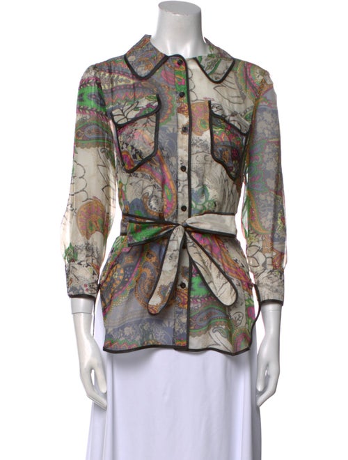 Diane von Furstenberg Silk Printed Blouse