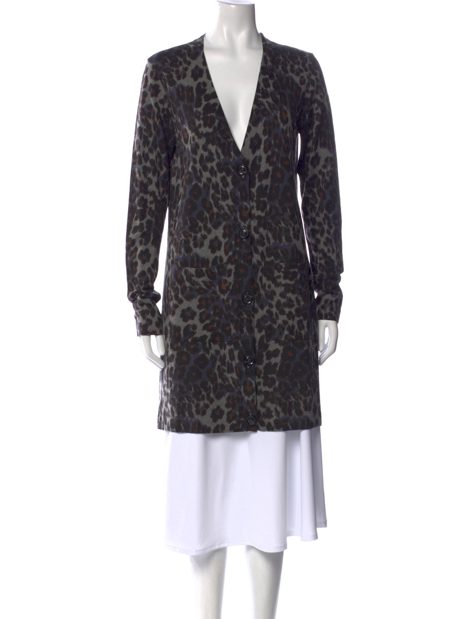 Diane von Furstenberg Wool Animal Print Sweater