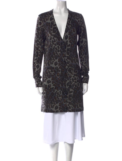 Diane von Furstenberg Wool Animal Print Sweater