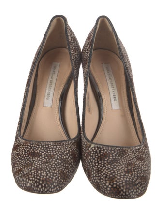Diane von Furstenberg Ponyhair Printed Pumps