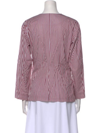 Diane von Furstenberg Striped V-Neck Blouse