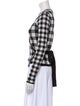 Diane von Furstenberg Silk Plaid Print Blazer
