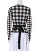 Diane von Furstenberg Silk Plaid Print Blazer