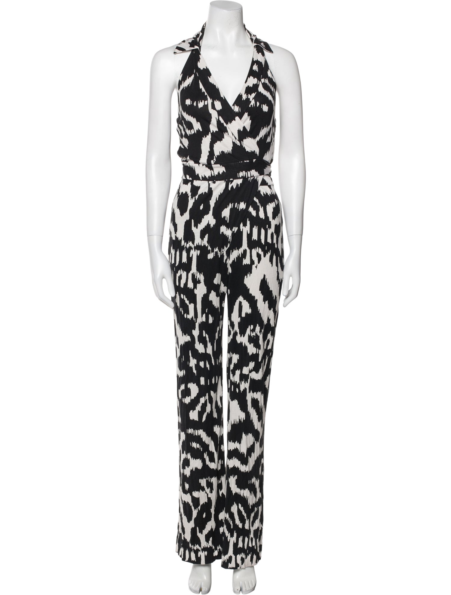 Diane von Furstenberg Silk Printed Jumpsuit