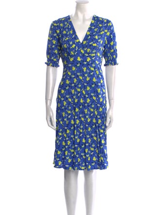 Diane von Furstenberg Floral Print Mini Dress