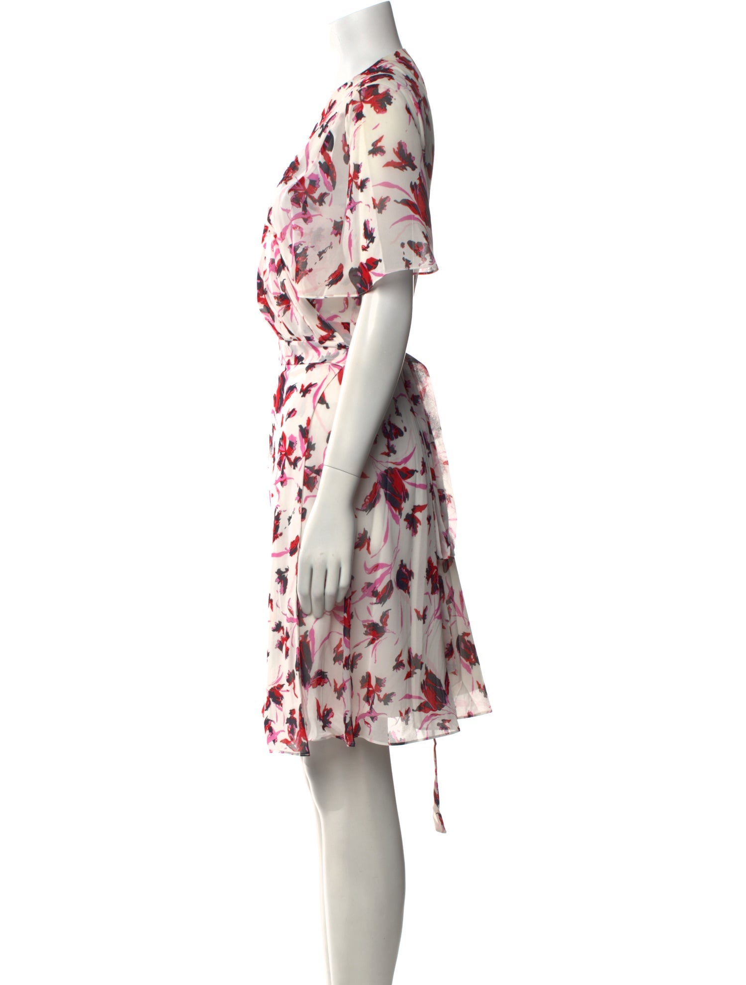 Diane von Furstenberg Floral Print Knee-Length Dress