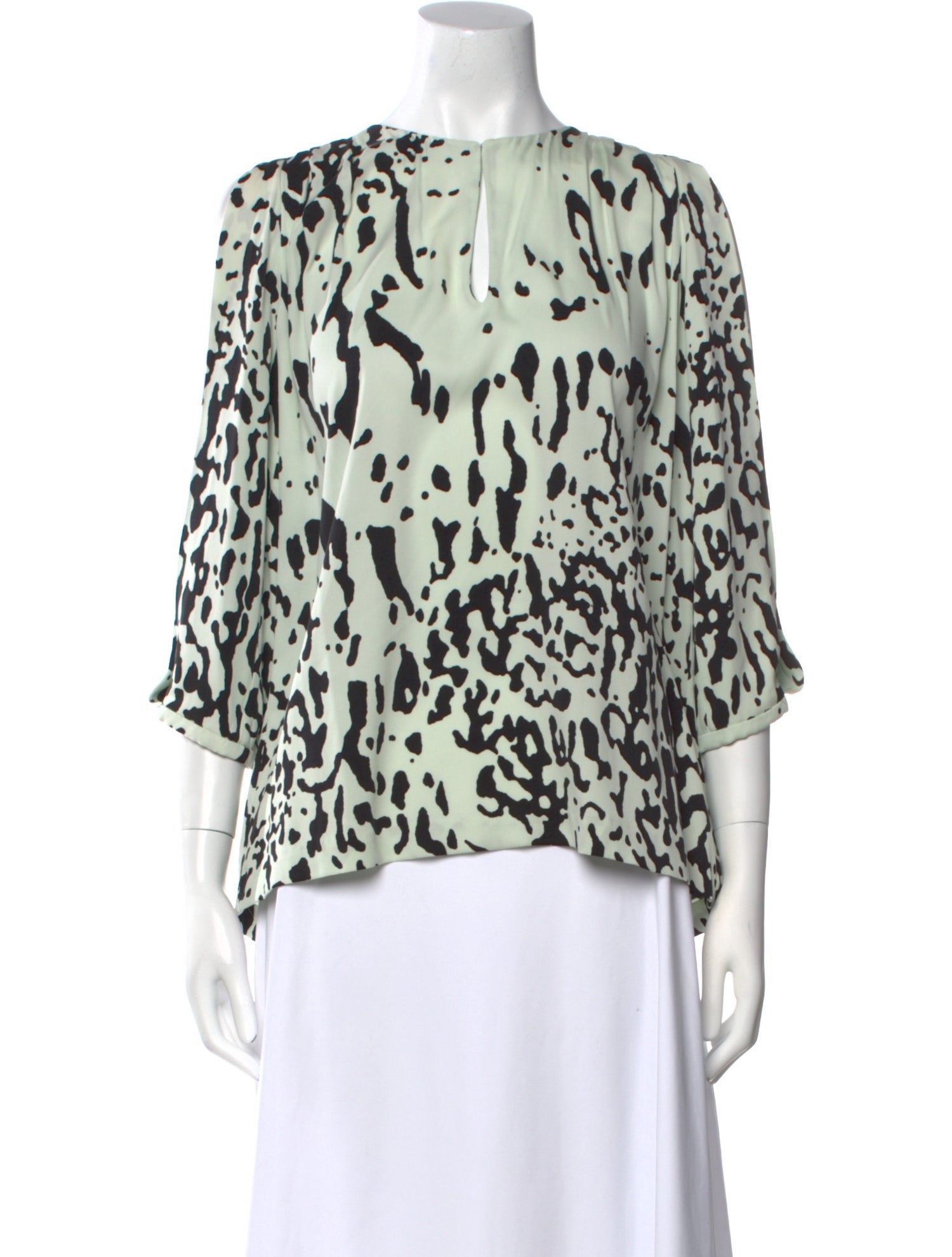 Diane von Furstenberg Silk Animal Print Blouse