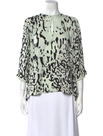 Diane von Furstenberg Silk Animal Print Blouse