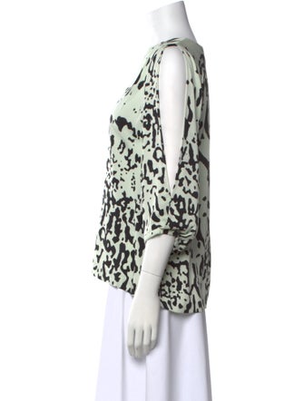 Diane von Furstenberg Silk Animal Print Blouse
