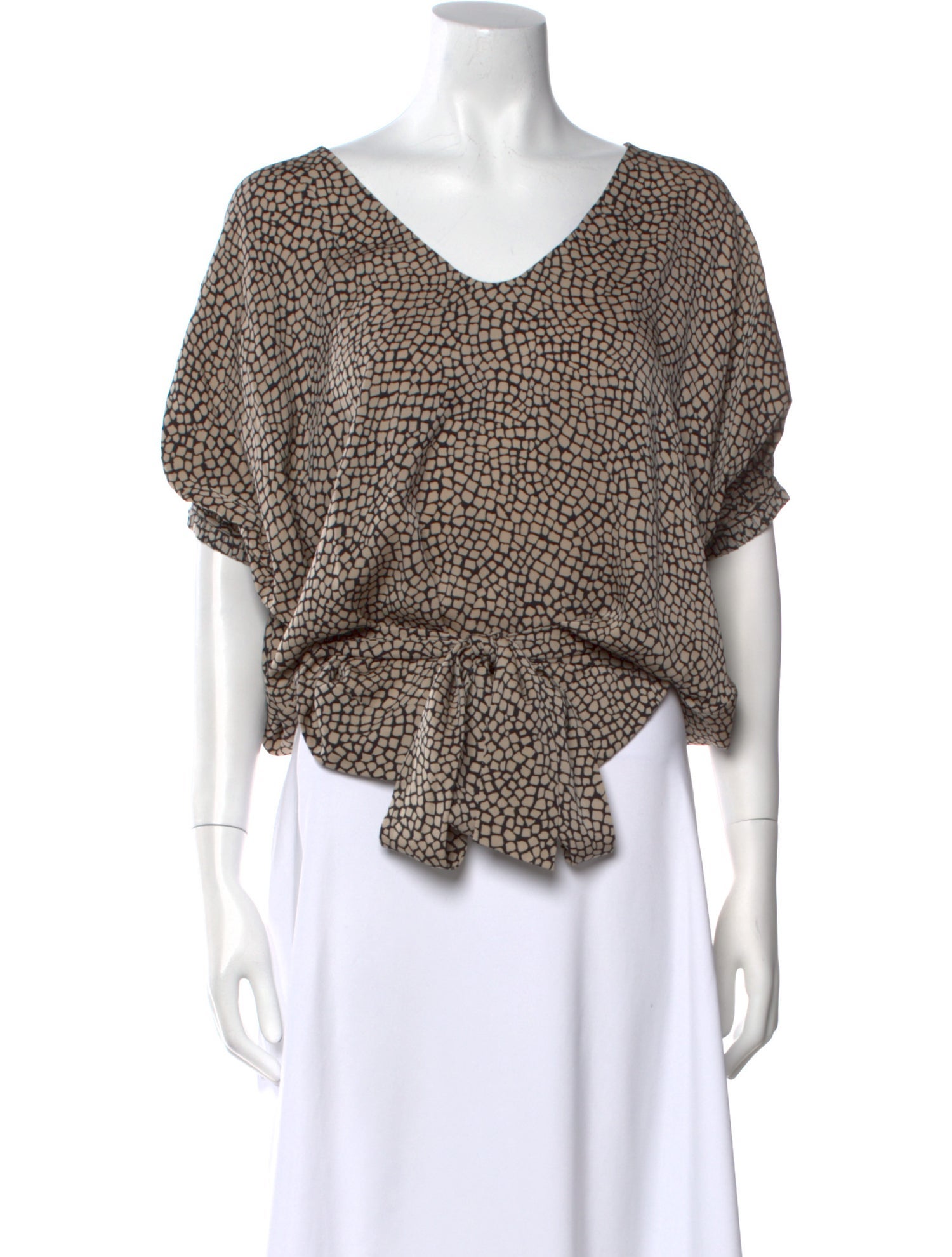 Diane von Furstenberg Silk Printed Crop Top