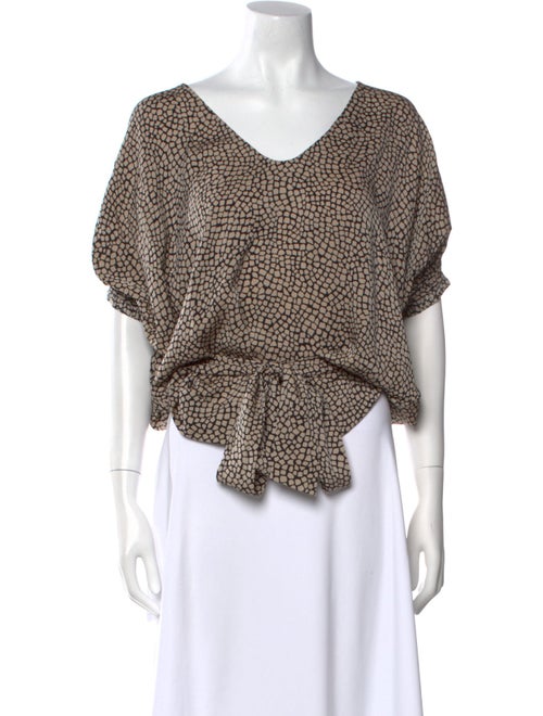 Diane von Furstenberg Silk Printed Crop Top