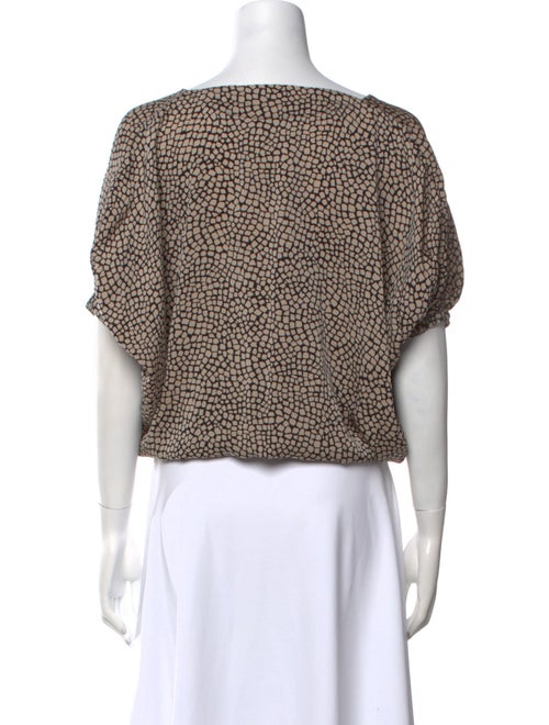 Diane von Furstenberg Silk Printed Crop Top