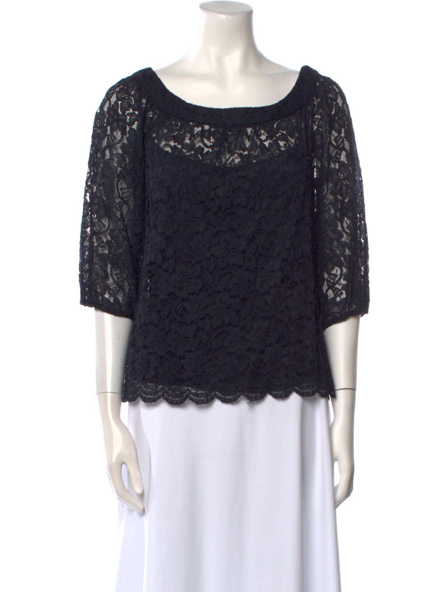 Diane von Furstenberg Lace Lace Pattern Blouse
