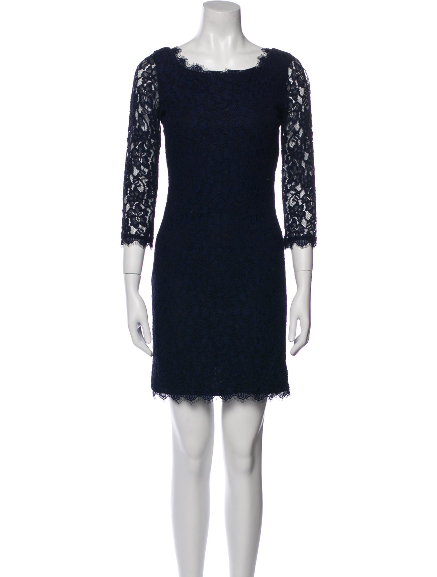 Diane von Furstenberg Lace Pattern Mini Dress