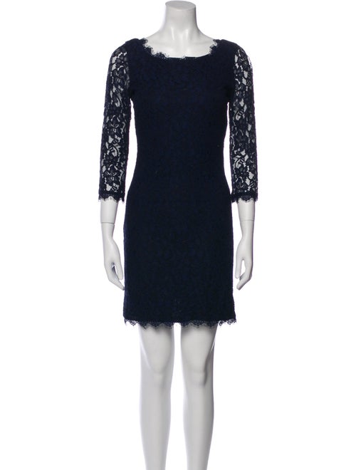 Diane von Furstenberg Lace Pattern Mini Dress