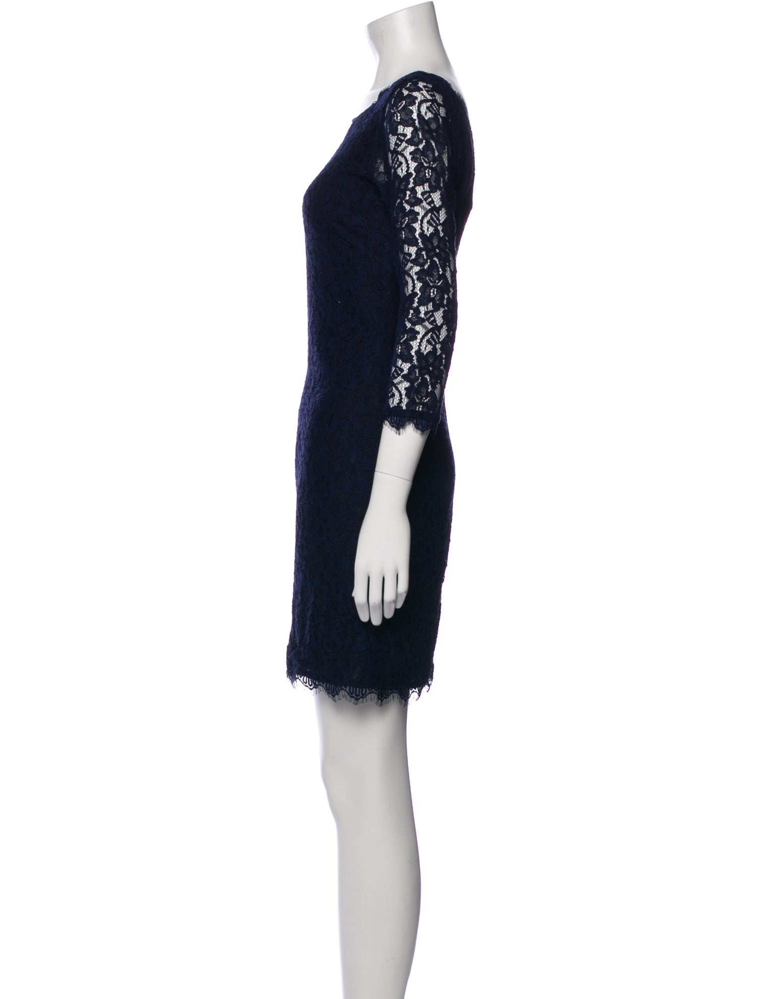 Diane von Furstenberg Lace Pattern Mini Dress